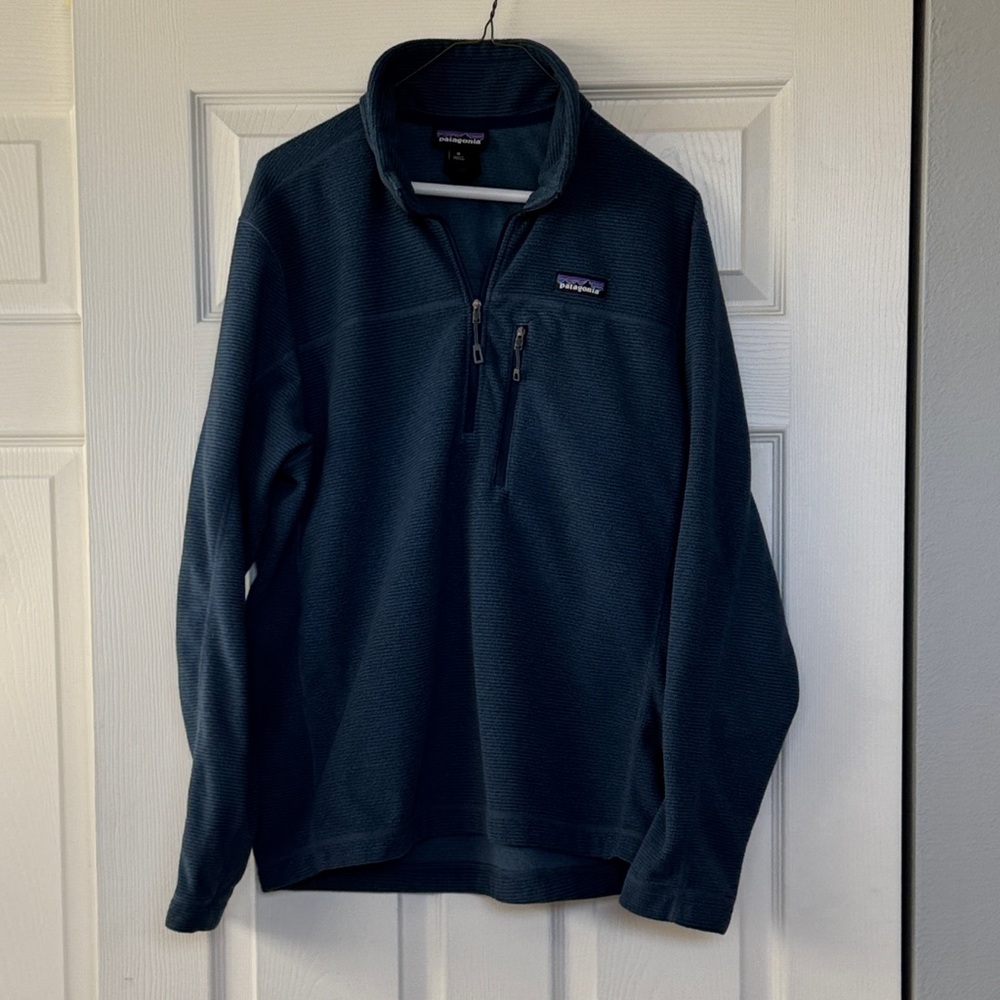 Patagonia Teal Quarter-Zip Fleece